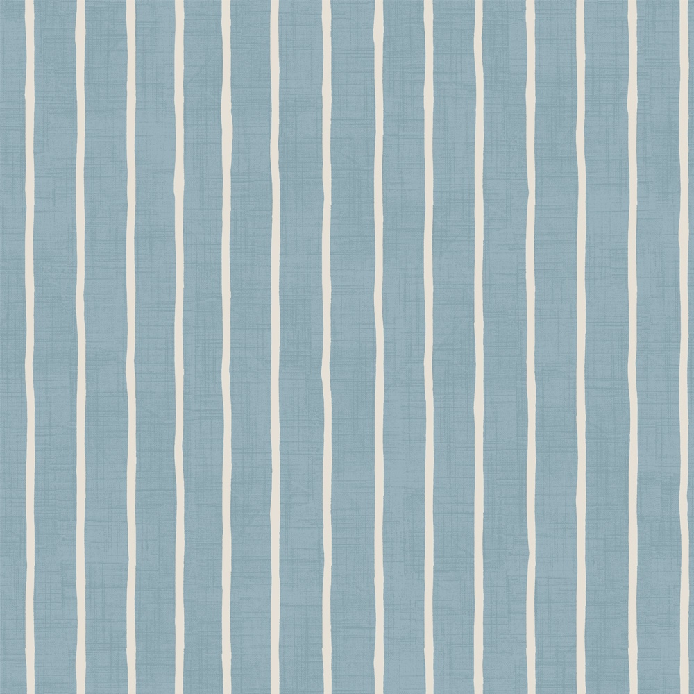 Pencil Stripe Ocean Fabric by iLiv