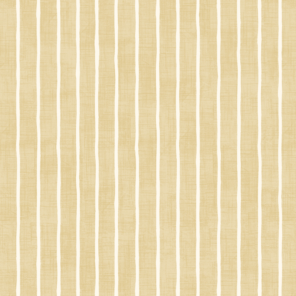 Pencil Stripe Ochre Fabric by iLiv