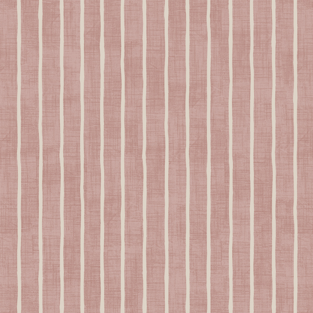 Pencil Stripe Rose Fabric by iLiv