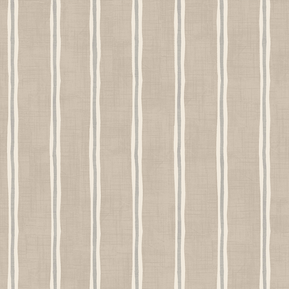 Rowing Stripe Oatmeal Fabric by iLiv
