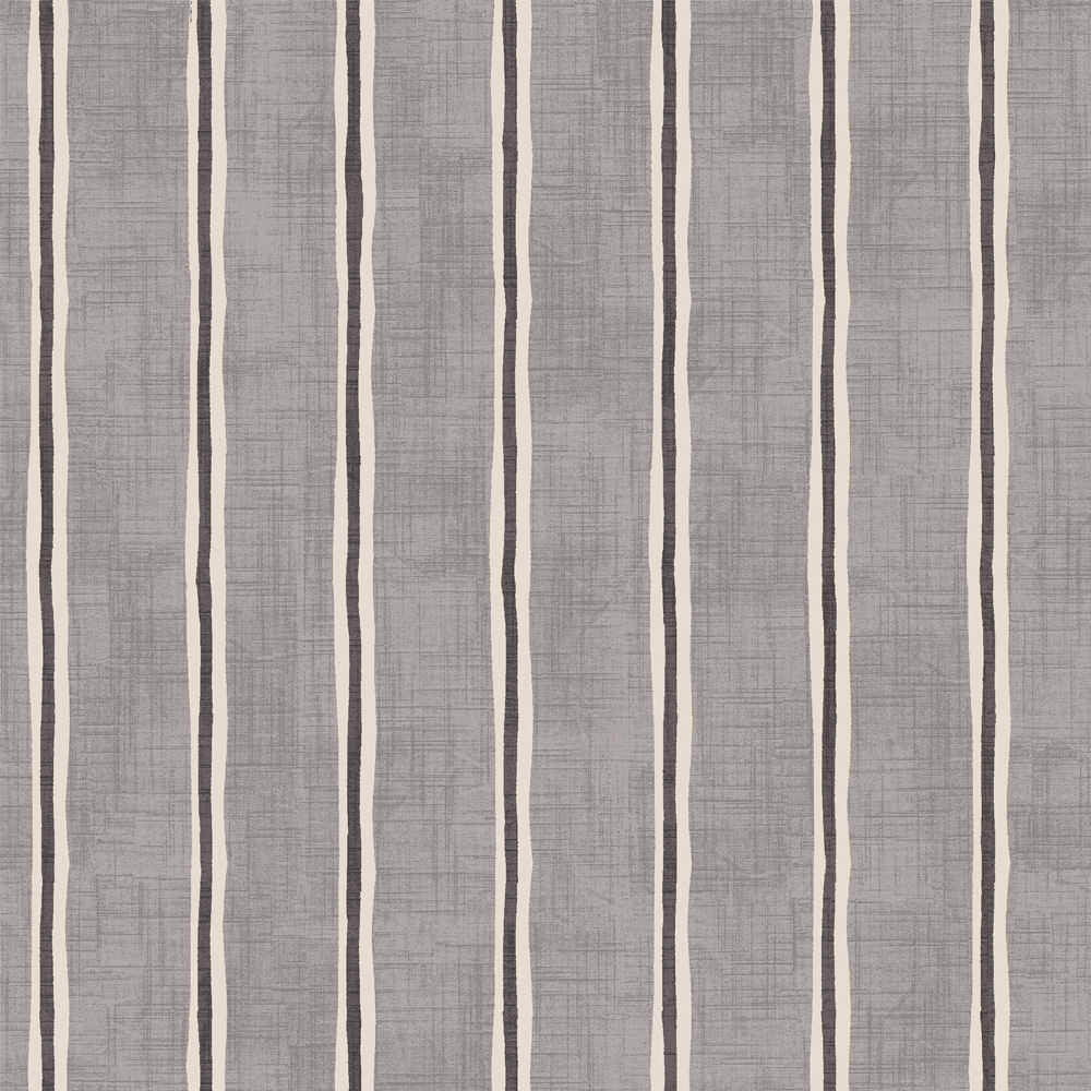Rowing Stripe Pewter Fabric by iLiv
