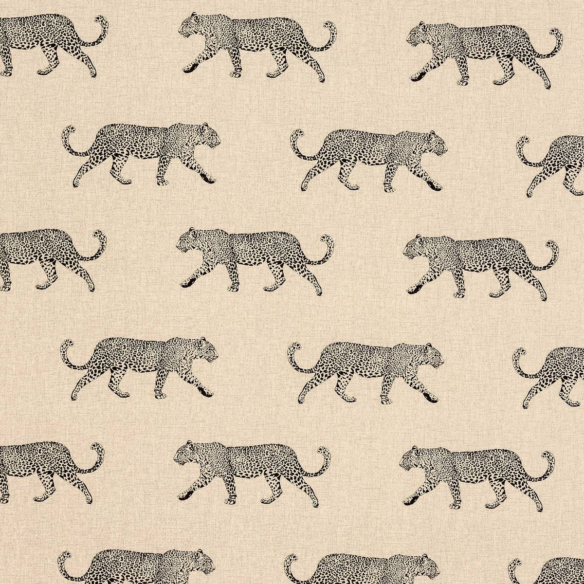 Leopard Panama Natural Fabric by Fryetts