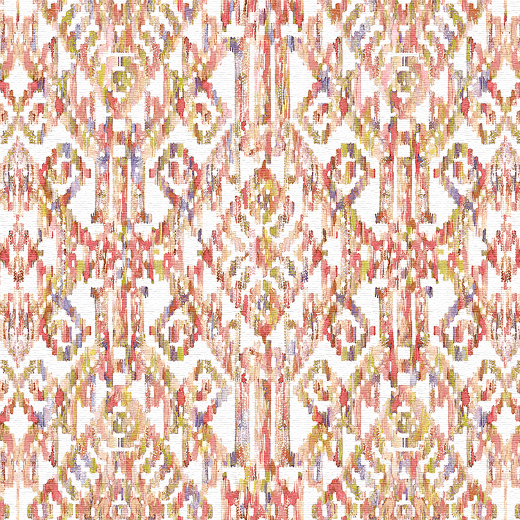 Marrakesh Coral Fabric by Fibre Naturelle