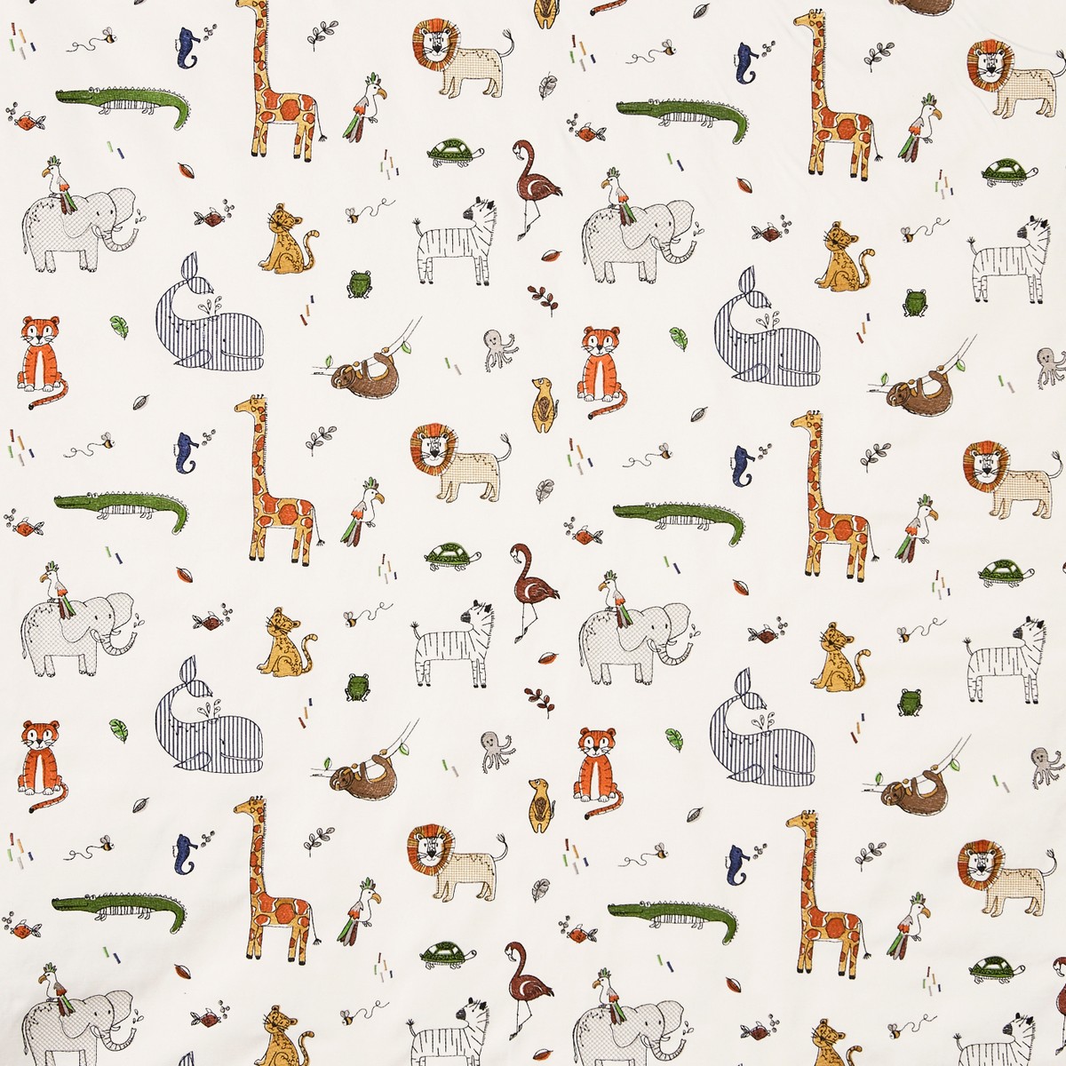Doodle Jungle Fabric by Prestigious Textiles