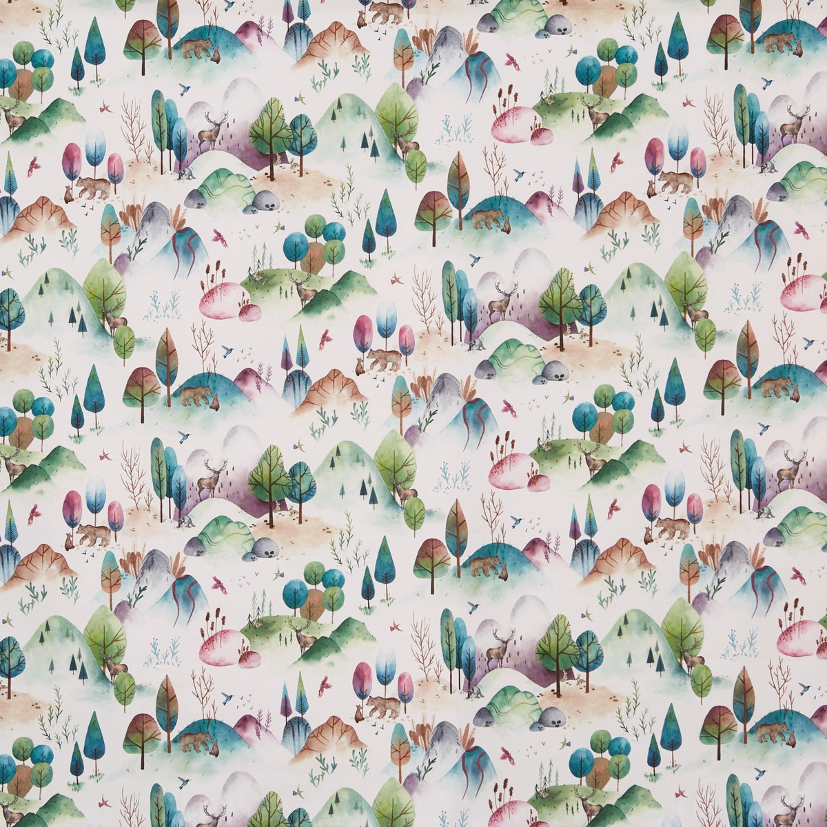 Woodland Walk Candyfloss Fabric by Prestigious Textiles