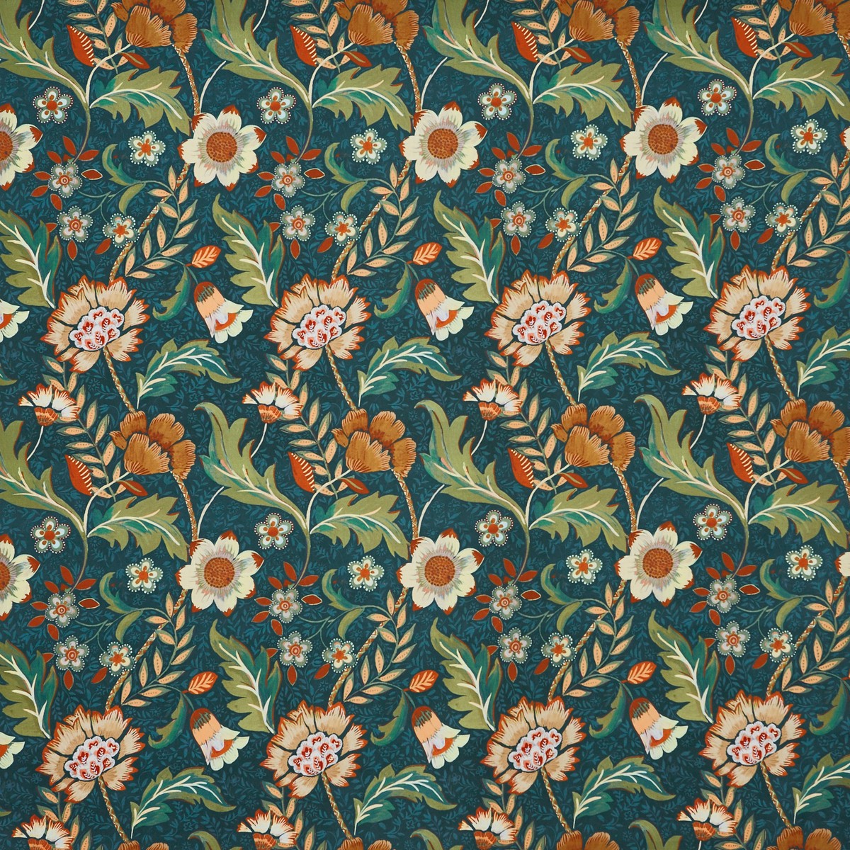 Folklore Peacock Fabric by Prestigious Textiles