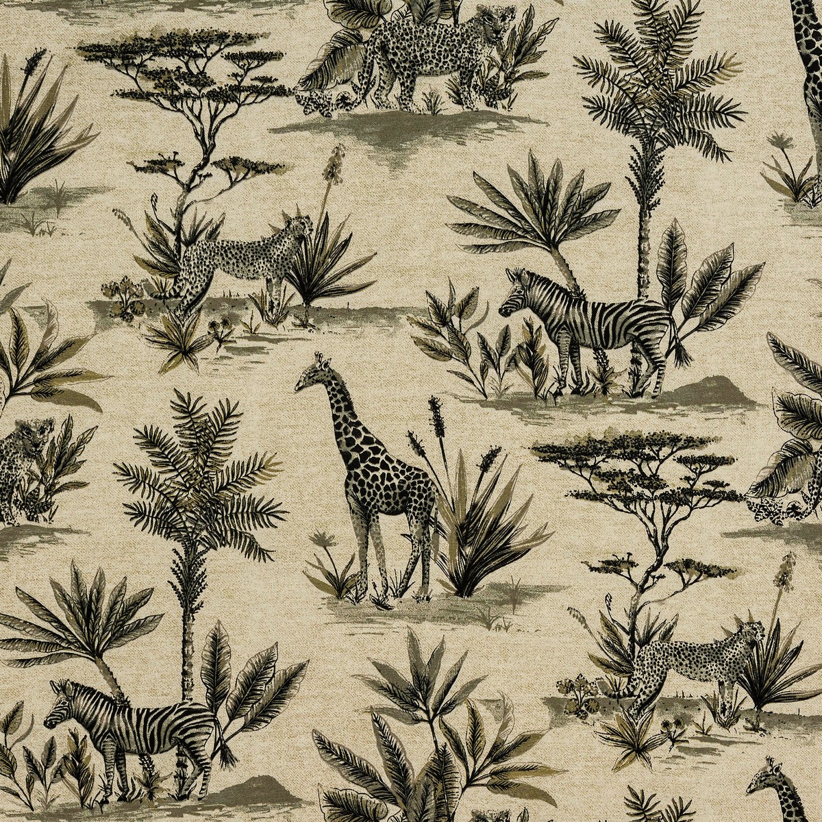 Safari Natural Fabric by Fryetts