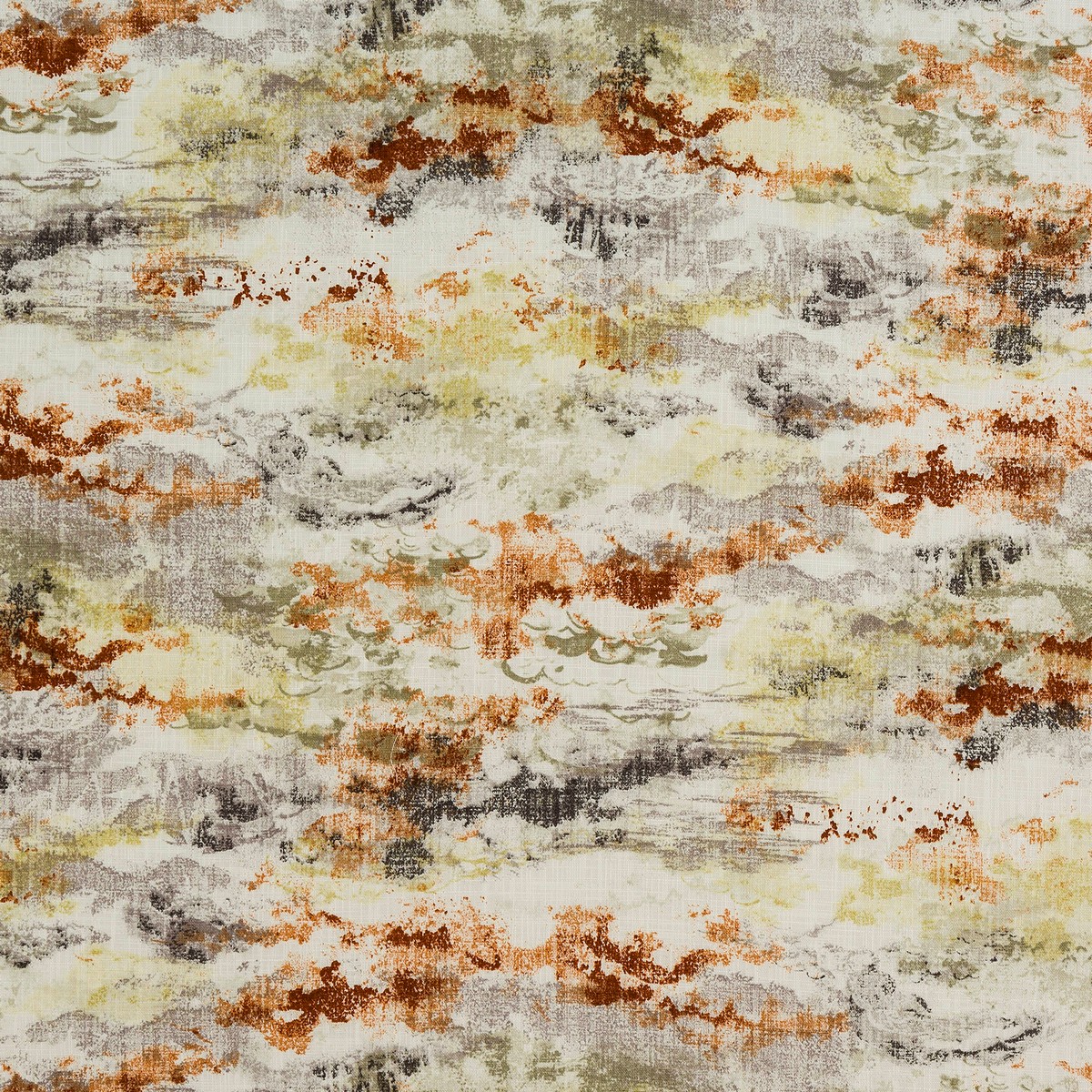 Kumo Burnt Orange Fabric by Fryetts