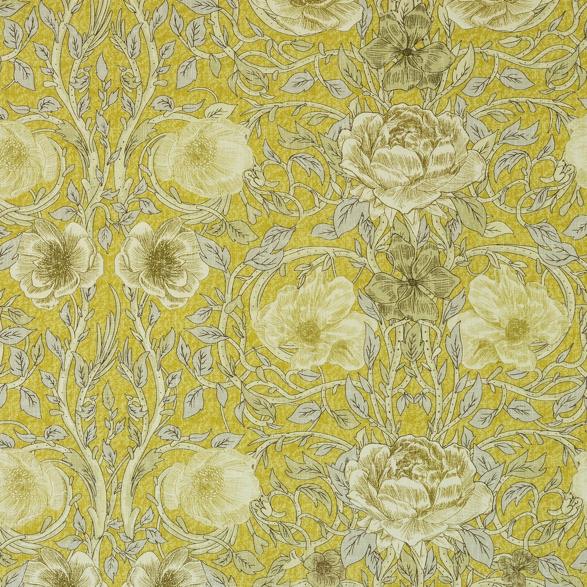 Ophelia Ochre Fabric by Porter & Stone