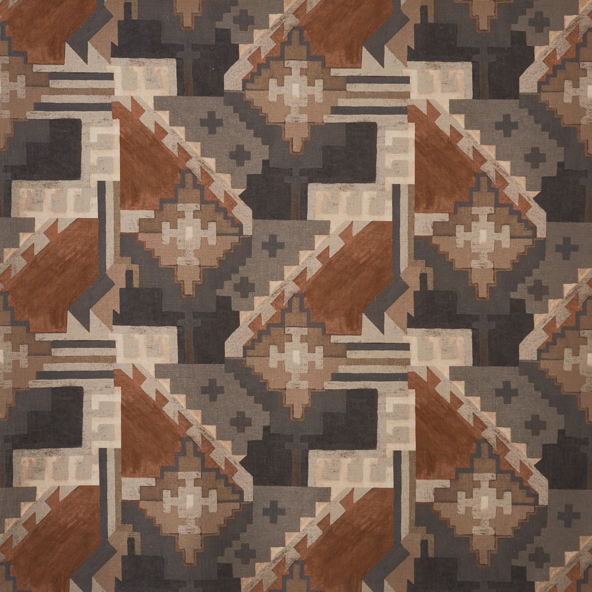 Machu Picchu Umber Fabric by Prestigious Textiles