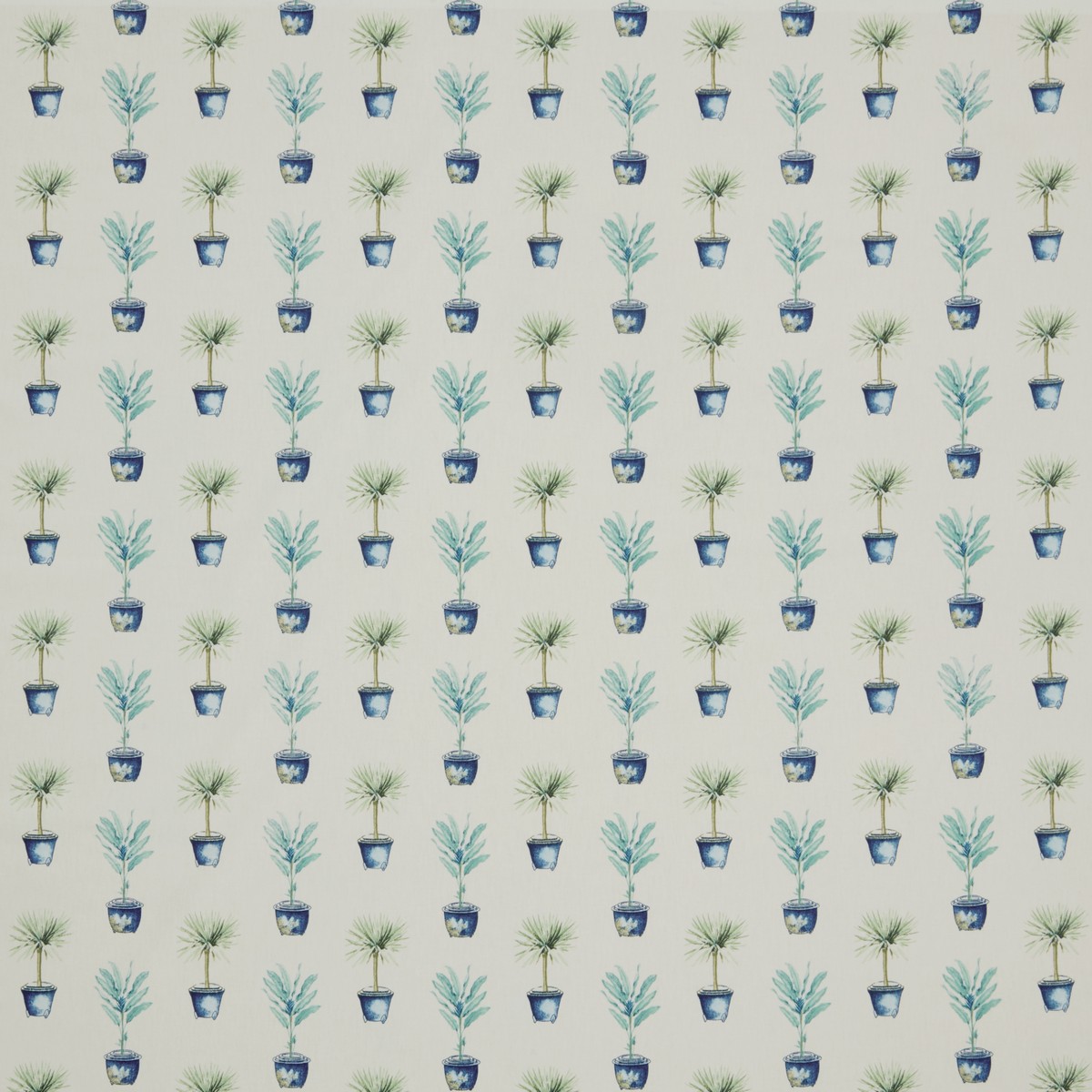 Greenhouse Pots Lapis Fabric by iLiv