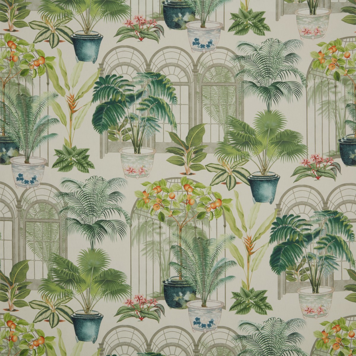 Victorian Glasshouse Spruce Fabric by iLiv