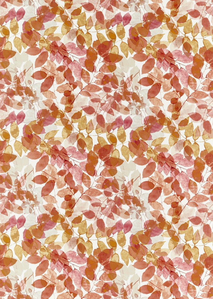 Expose Rosewood/Saffron/Parchment Fabric by Harlequin