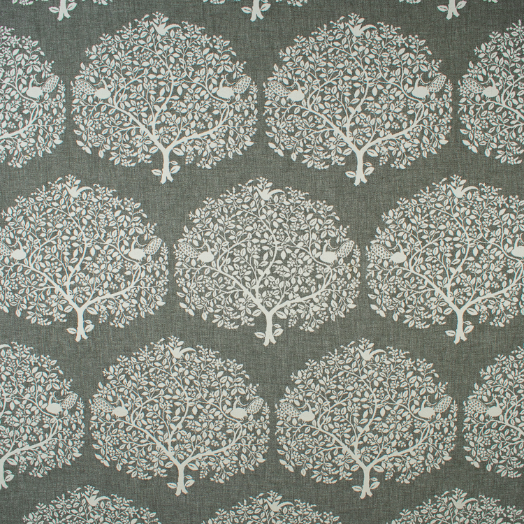 Tree of Life Graphite Fabric by Fibre Naturelle