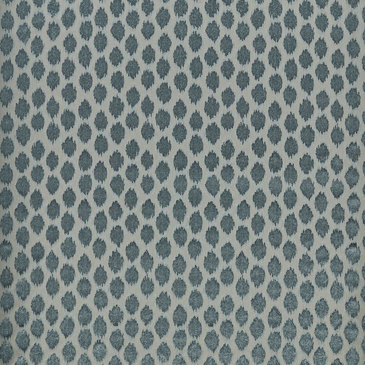 Ikat Spot Blue Stone Fabric by Zoffany