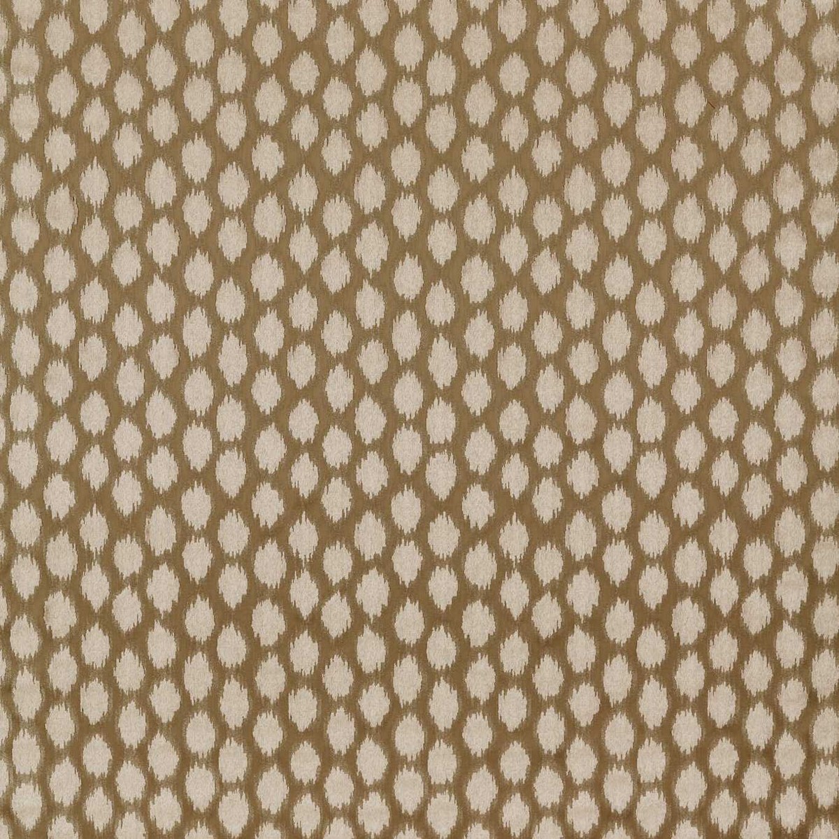 Ikat Spot Antique/Gold Fabric by Zoffany