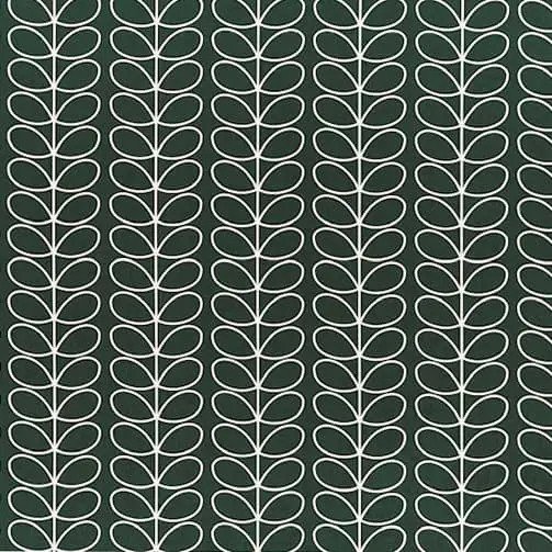 Linear Stem Evergreen Fabric by Orla Kiely