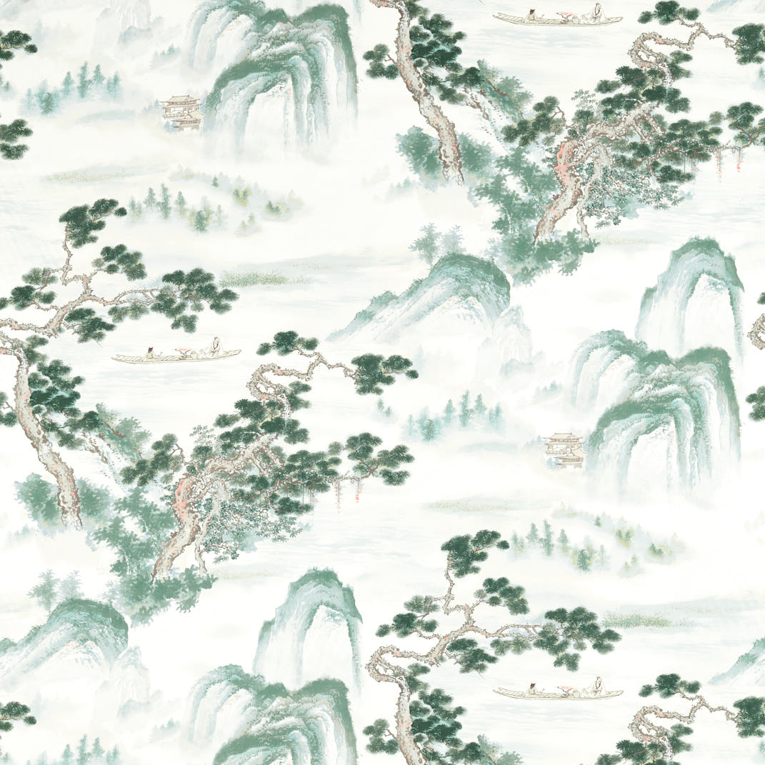 Floating Mountains Mineral Fabric by Zoffany