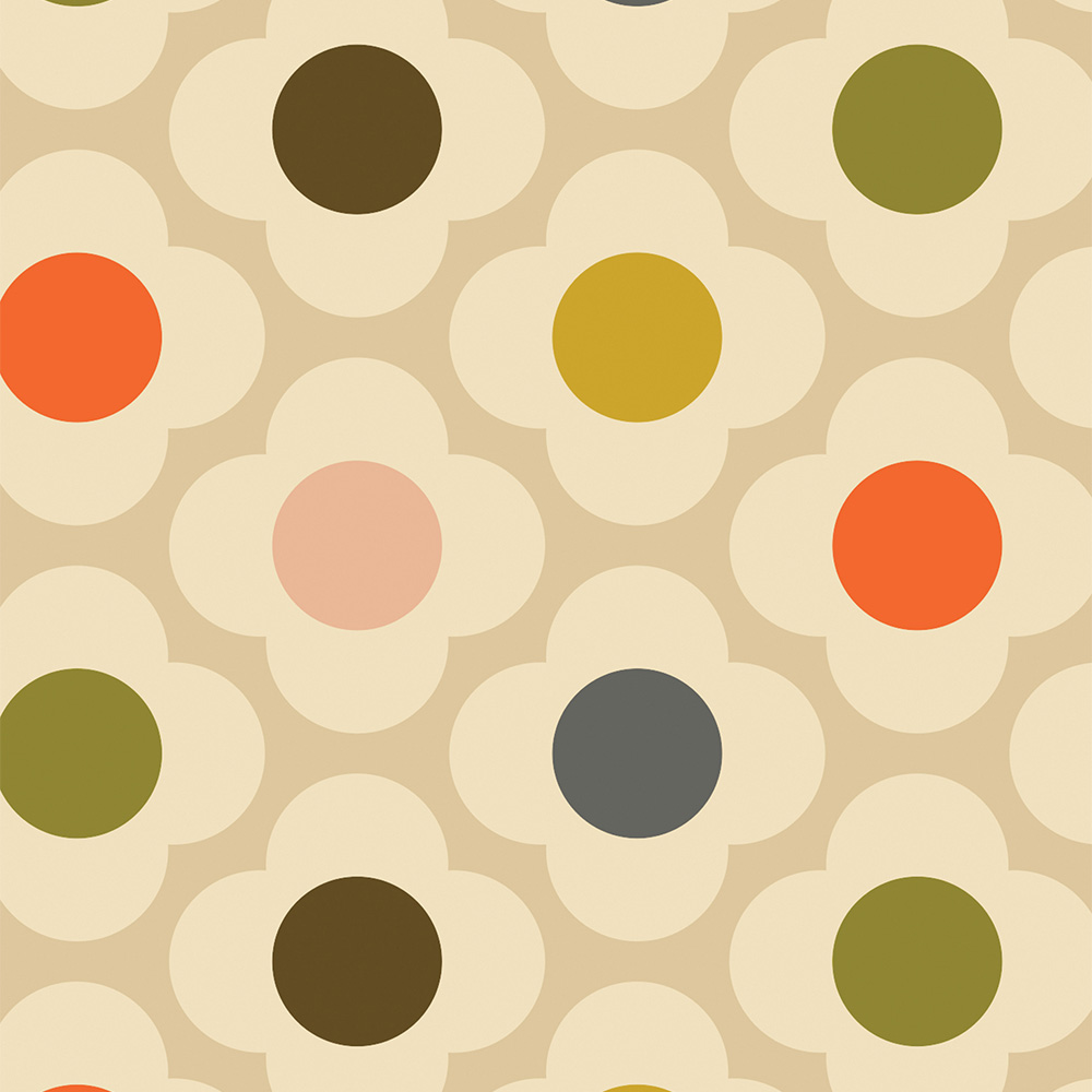 Flower Spot Summer by Orla Kiely - Made to Measure Curtains - Britannia Rose