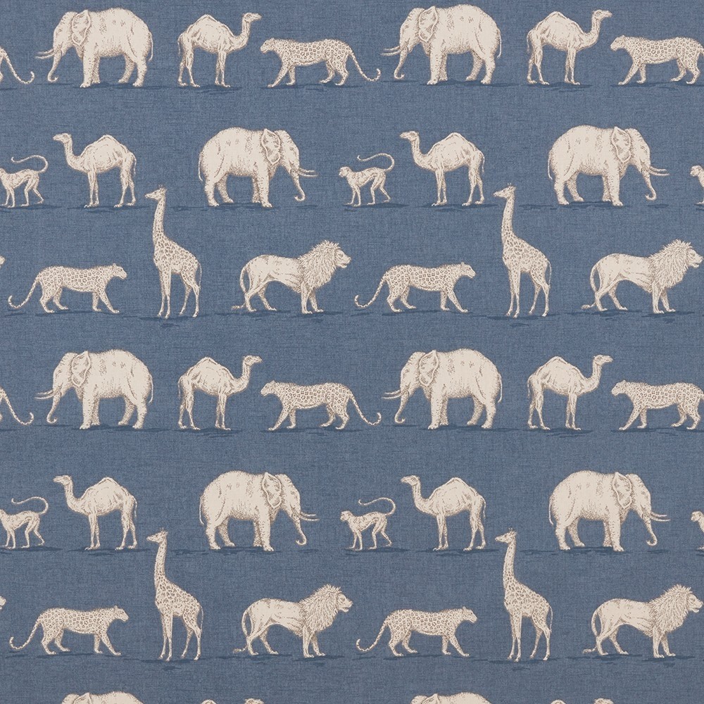 Prairie Animals Denim Fabric by iLiv