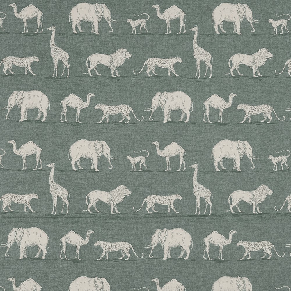 Prairie Animals Seagrass Fabric by iLiv