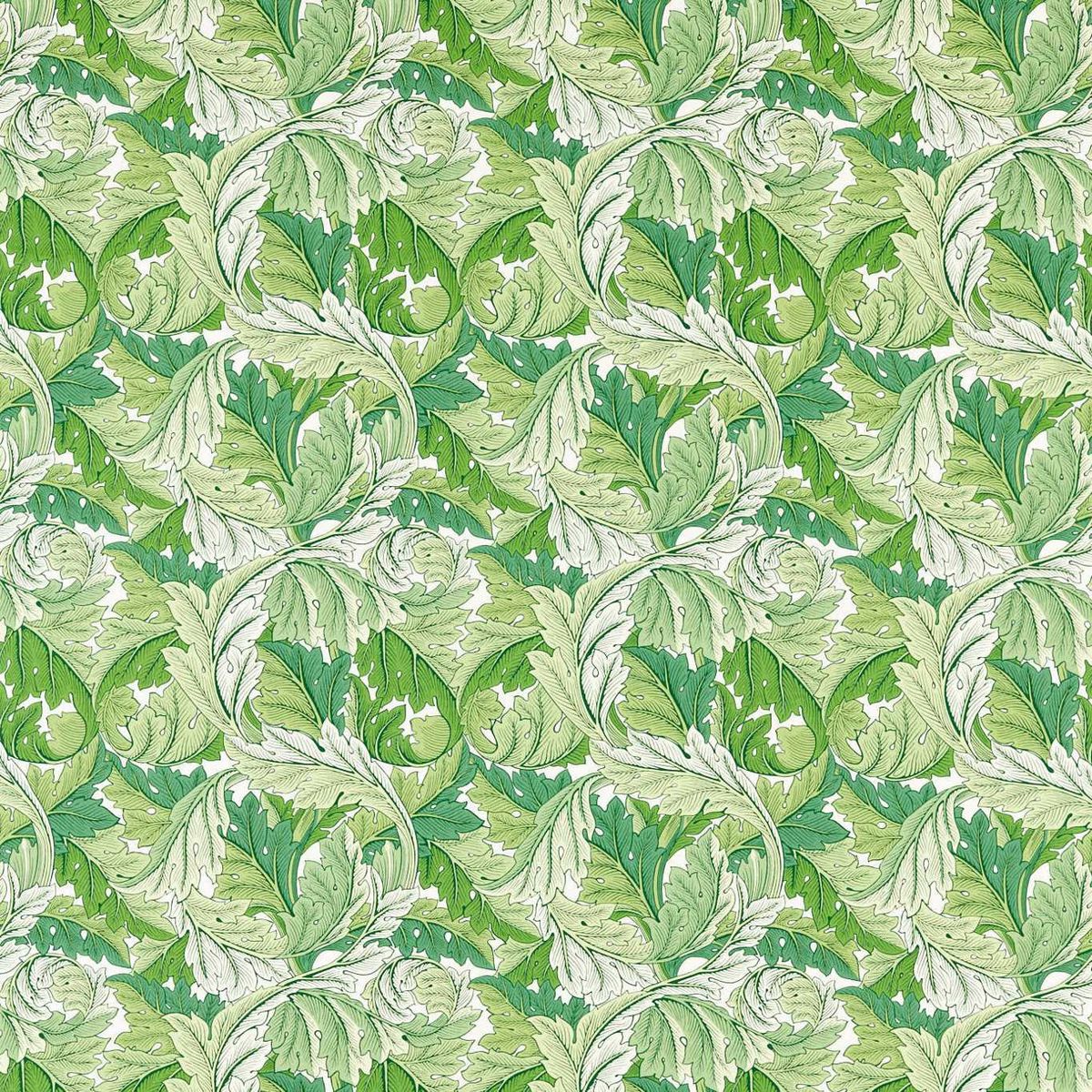 Acanthus Leaf Green Fabric by William Morris & Co.