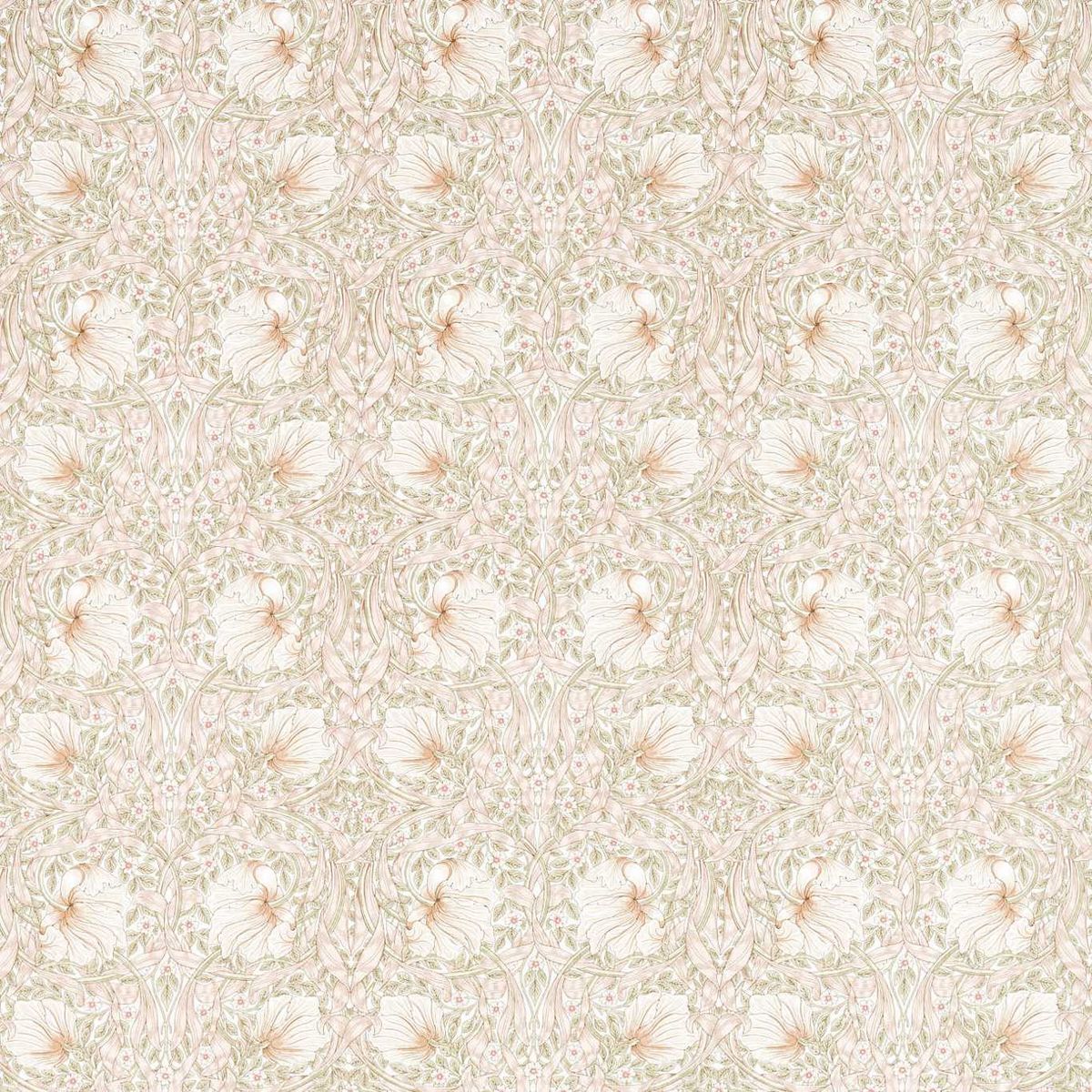 Pimpernel Cochineal Pink Fabric by William Morris & Co.