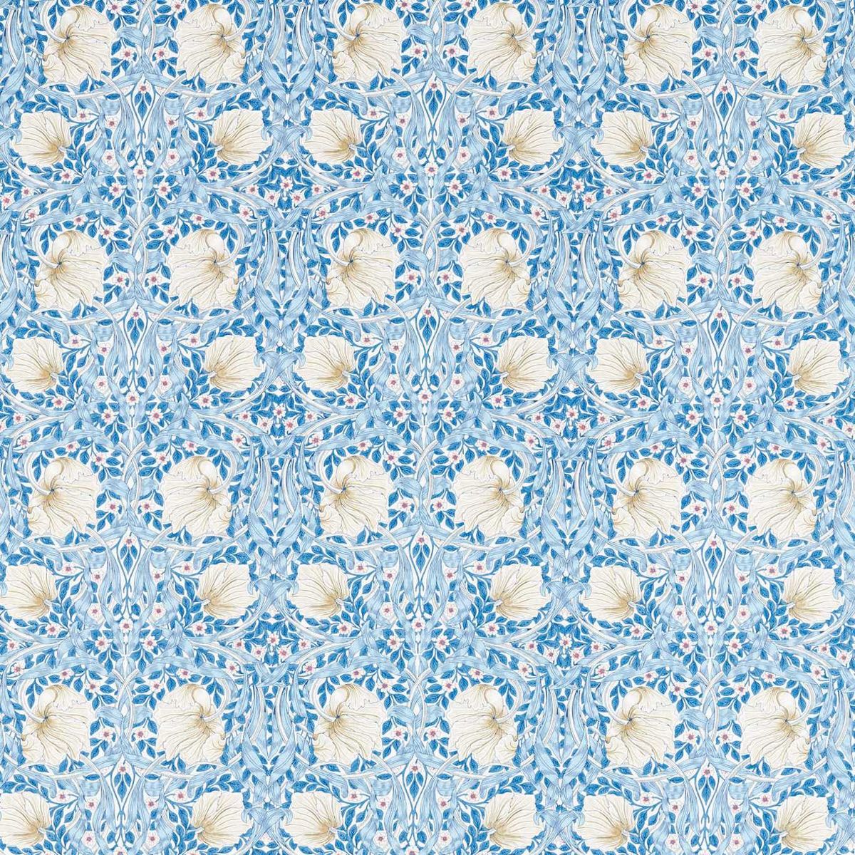 Pimpernel Woad Fabric by William Morris & Co.