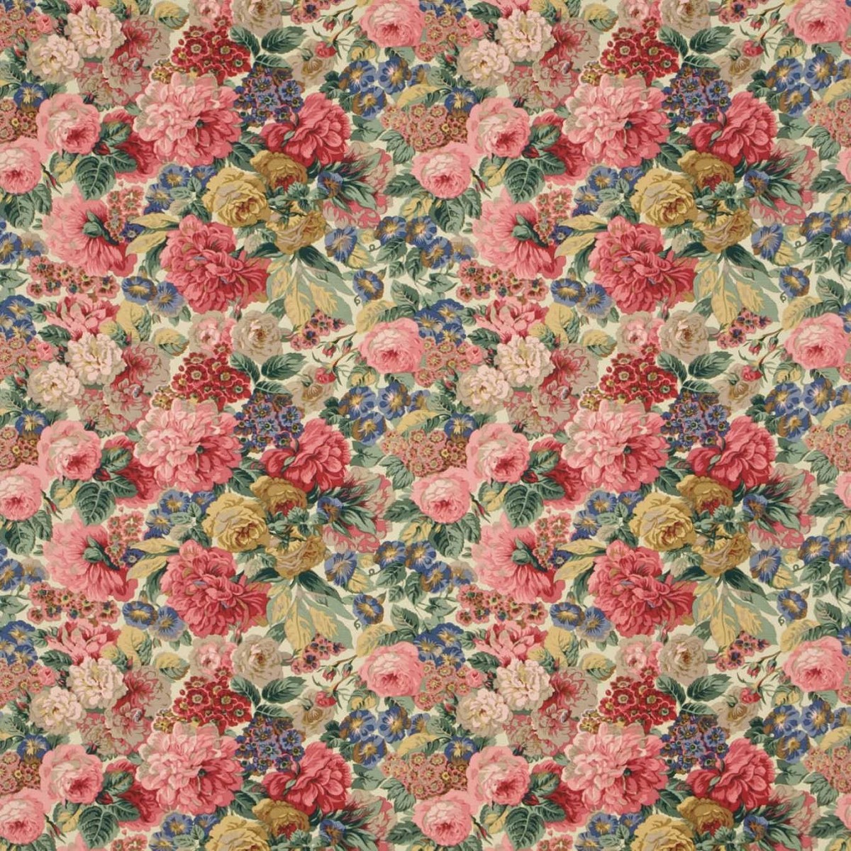 Rose And Peony Red Fabric by Sanderson