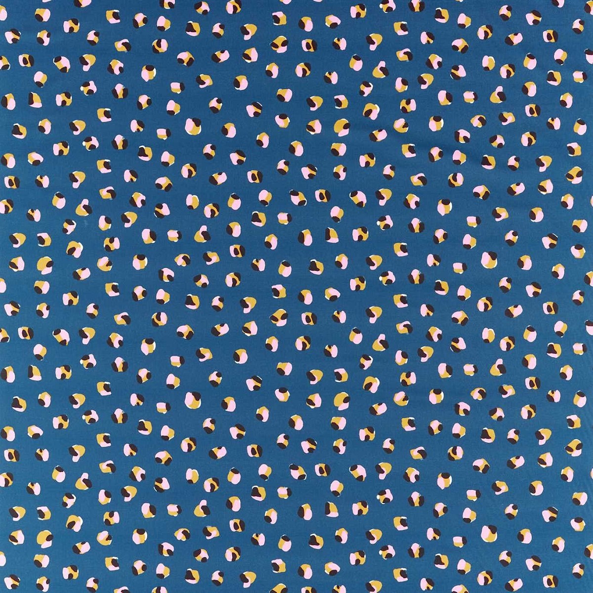 Leopard Dots Denim/Milkshake Fabric by Scion