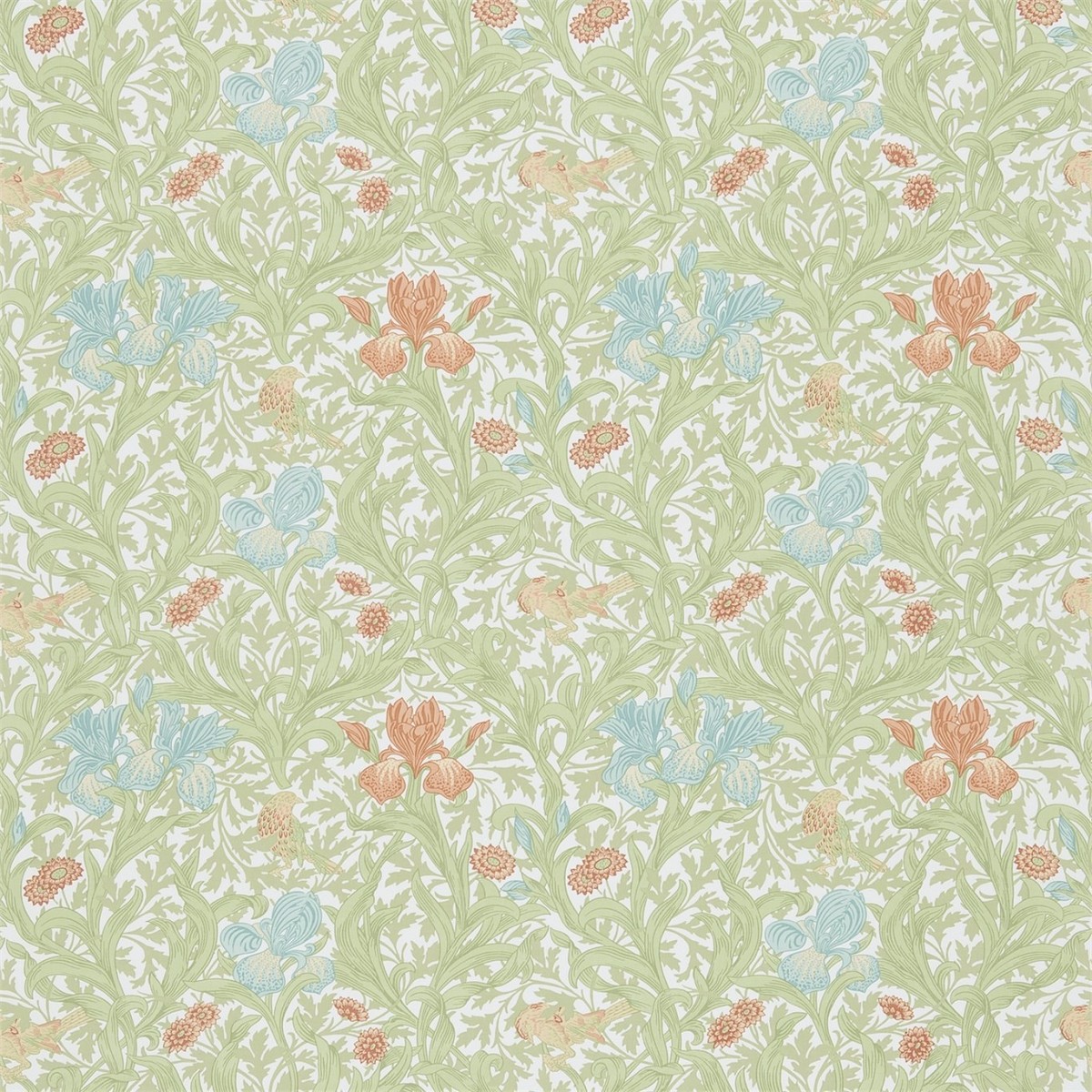 Iris Green Fabric by William Morris & Co.