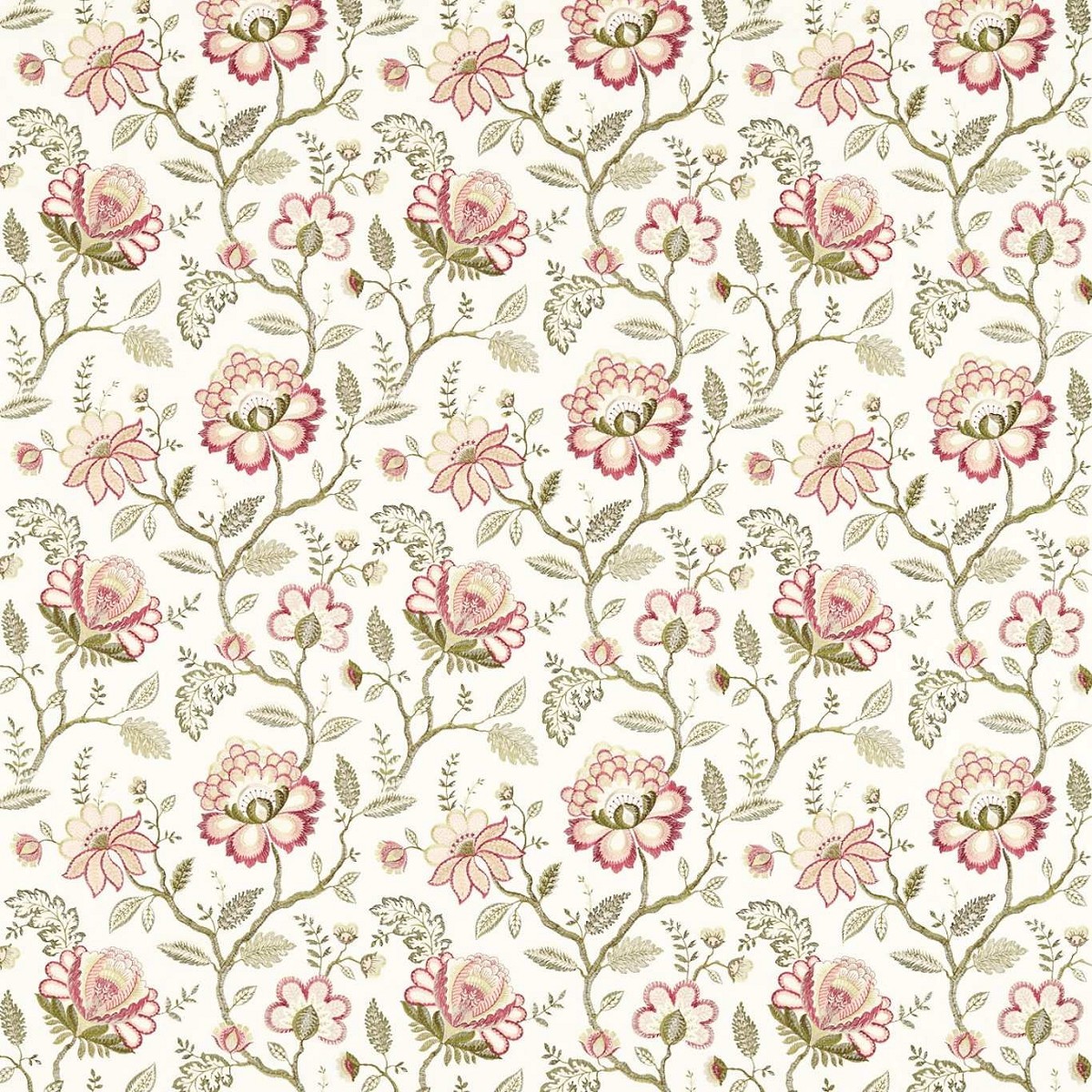 Adeline Blush/Raspberry Fabric by Clarke & Clarke