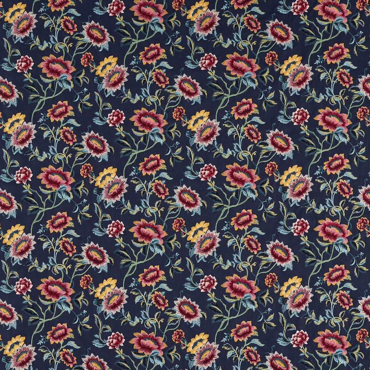 Tonquin Midnight Embroidery Fabric by Clarke & Clarke