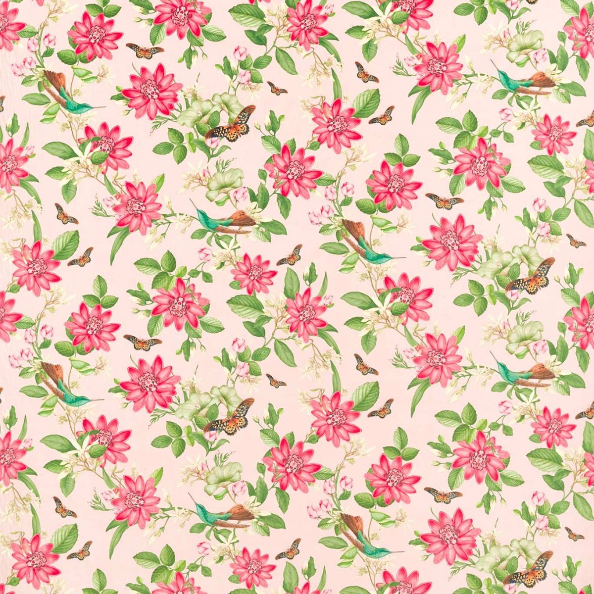 Pink Lotus Blush Velvet Fabric by Clarke & Clarke