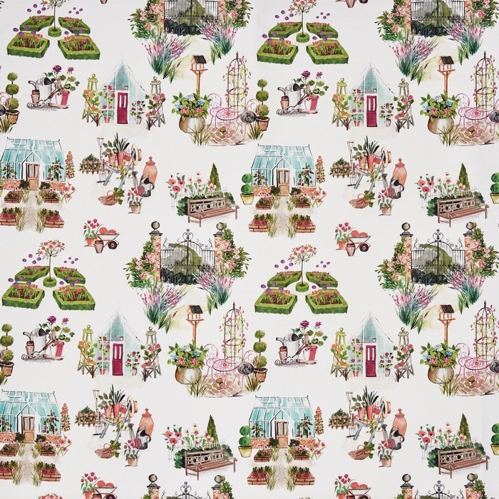 Potting Shed Sweetpea Fabric by Prestigious Textiles