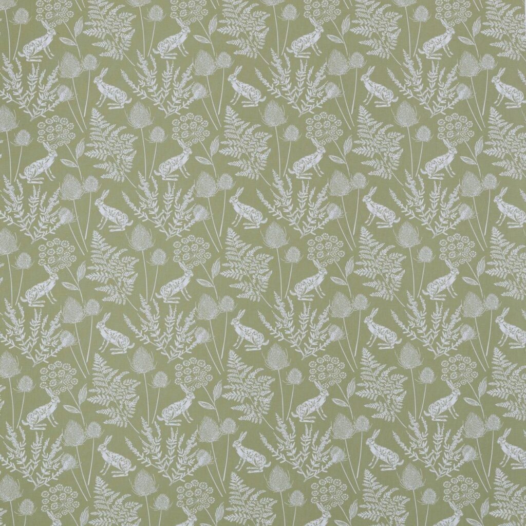 Kielder Sage Fabric by Ashley Wilde