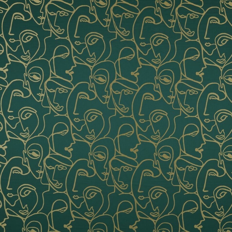 Henri Emerald Fabric by Ashley Wilde