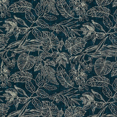 Salvador Teal Fabric by Fryetts