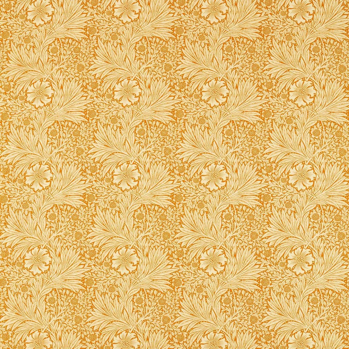 Marigold Cream/Orange Fabric by William Morris & Co.