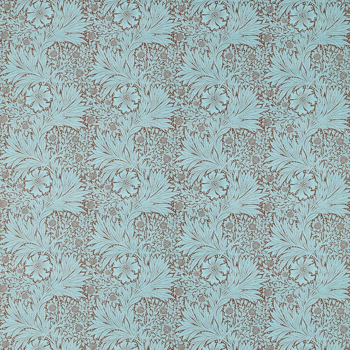 Marigold Sky/Chocolate Fabric by William Morris & Co.