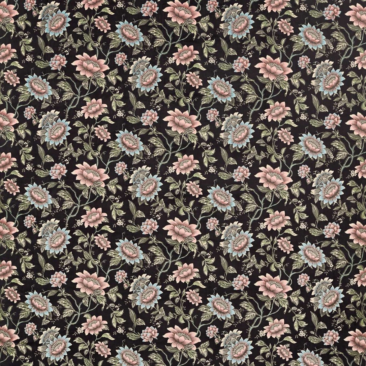Tonquin Noir Velvet Fabric by Wedgwood