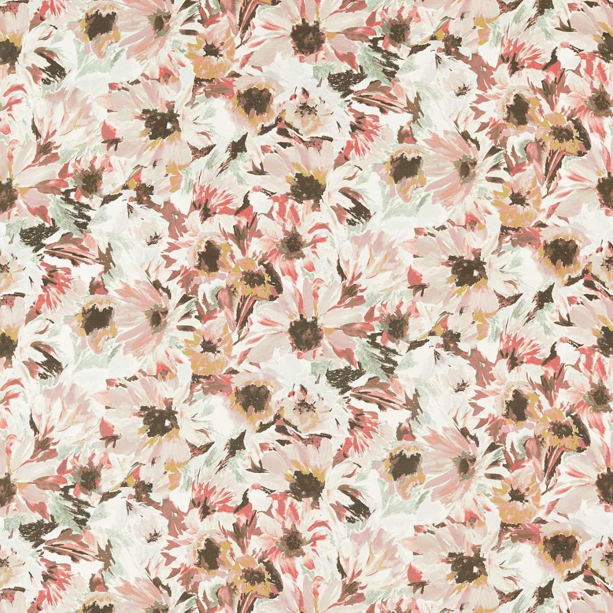 Helianthus Moonstone/Succulent/Bleached Coral Fabric by Harlequin