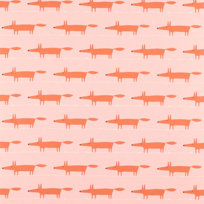 Midi Fox Milkshake/Rose Fabric by Scion