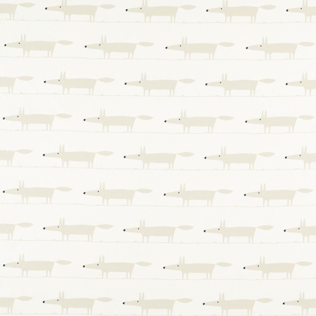 Midi Fox Snow Fabric by Scion