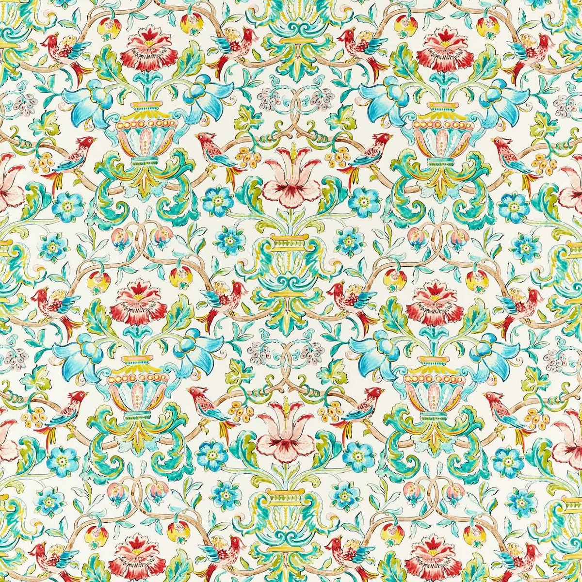 Pompadour Print Multi Fabric by Zoffany