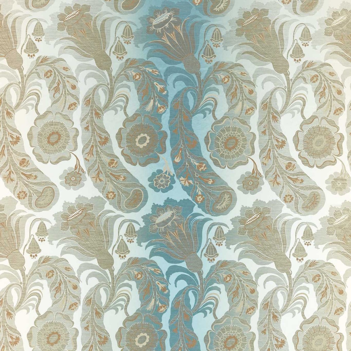 Sezincote Damask La Seine Fabric by Zoffany
