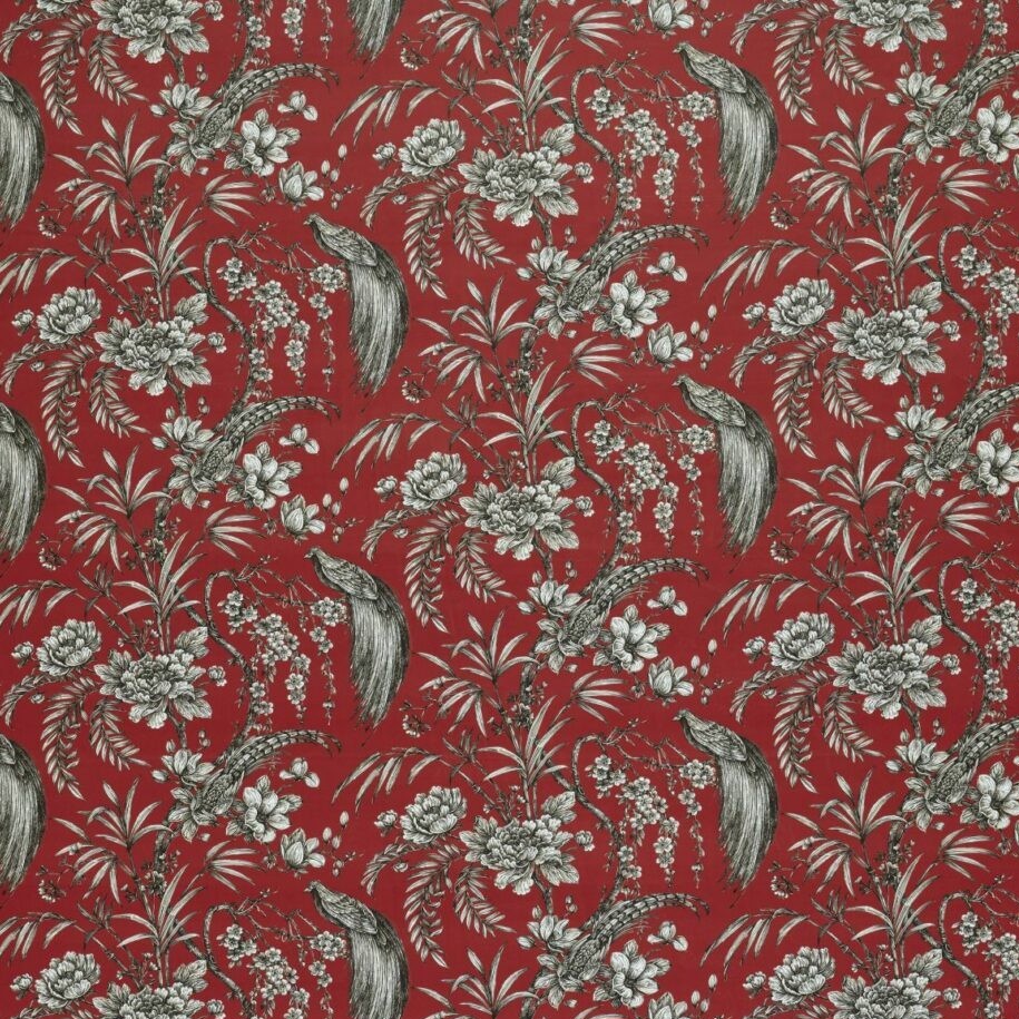 Botanist Crimson Fabric by Ashley Wilde
