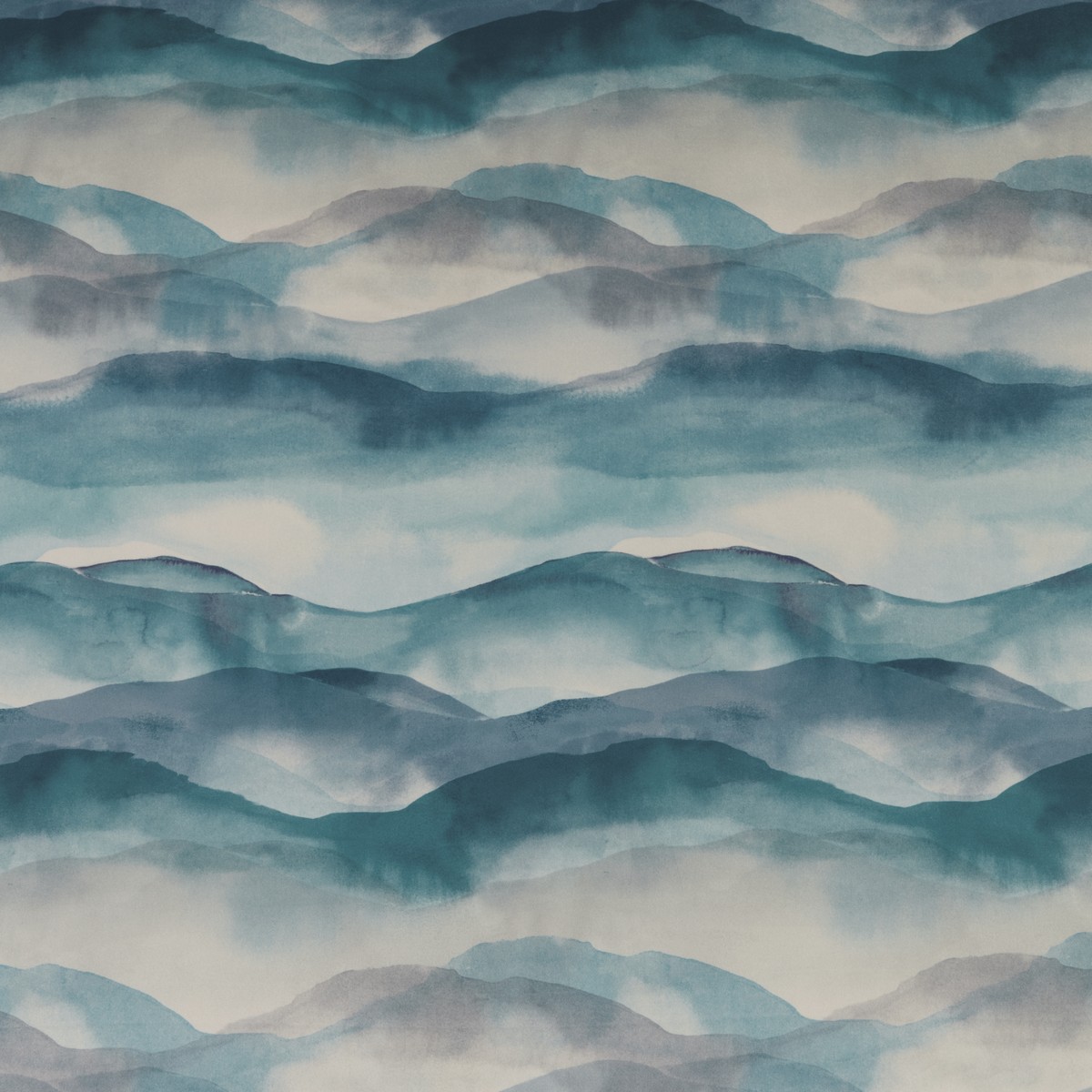 Landscape Cobalt Flat Fabric by iLiv