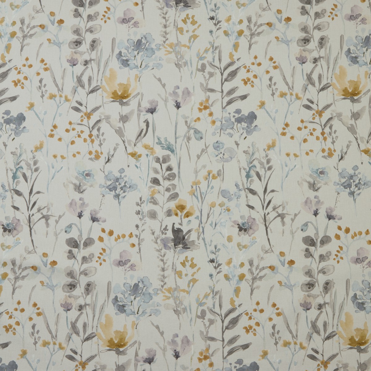 Wild Flowers Cornflower Fabric by iLiv