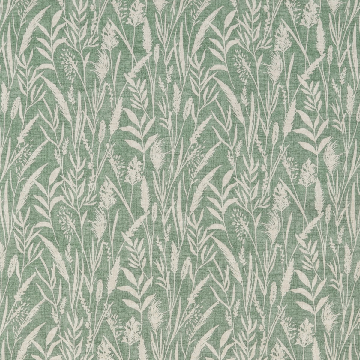 Wild Grasses Jade Fabric by iLiv